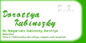 dorottya kubinszky business card